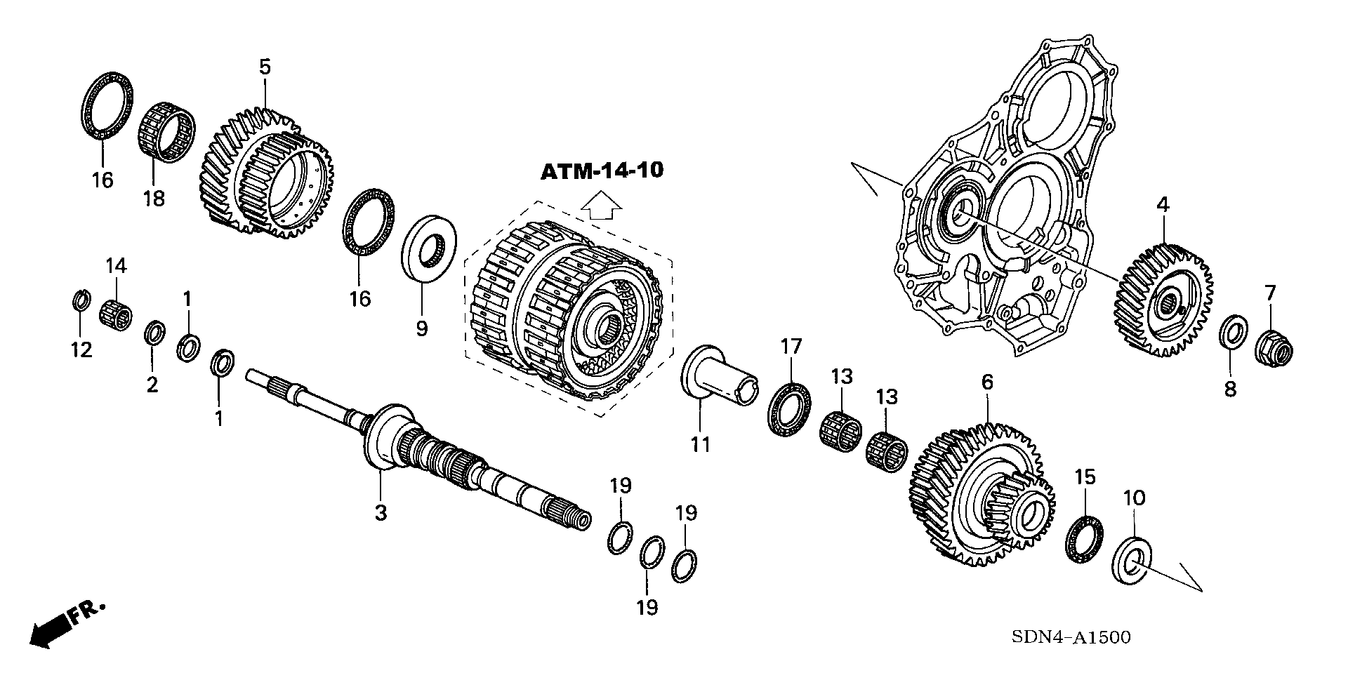 Diagram MAINSHAFT (V6) for your Honda Accord Coupe  