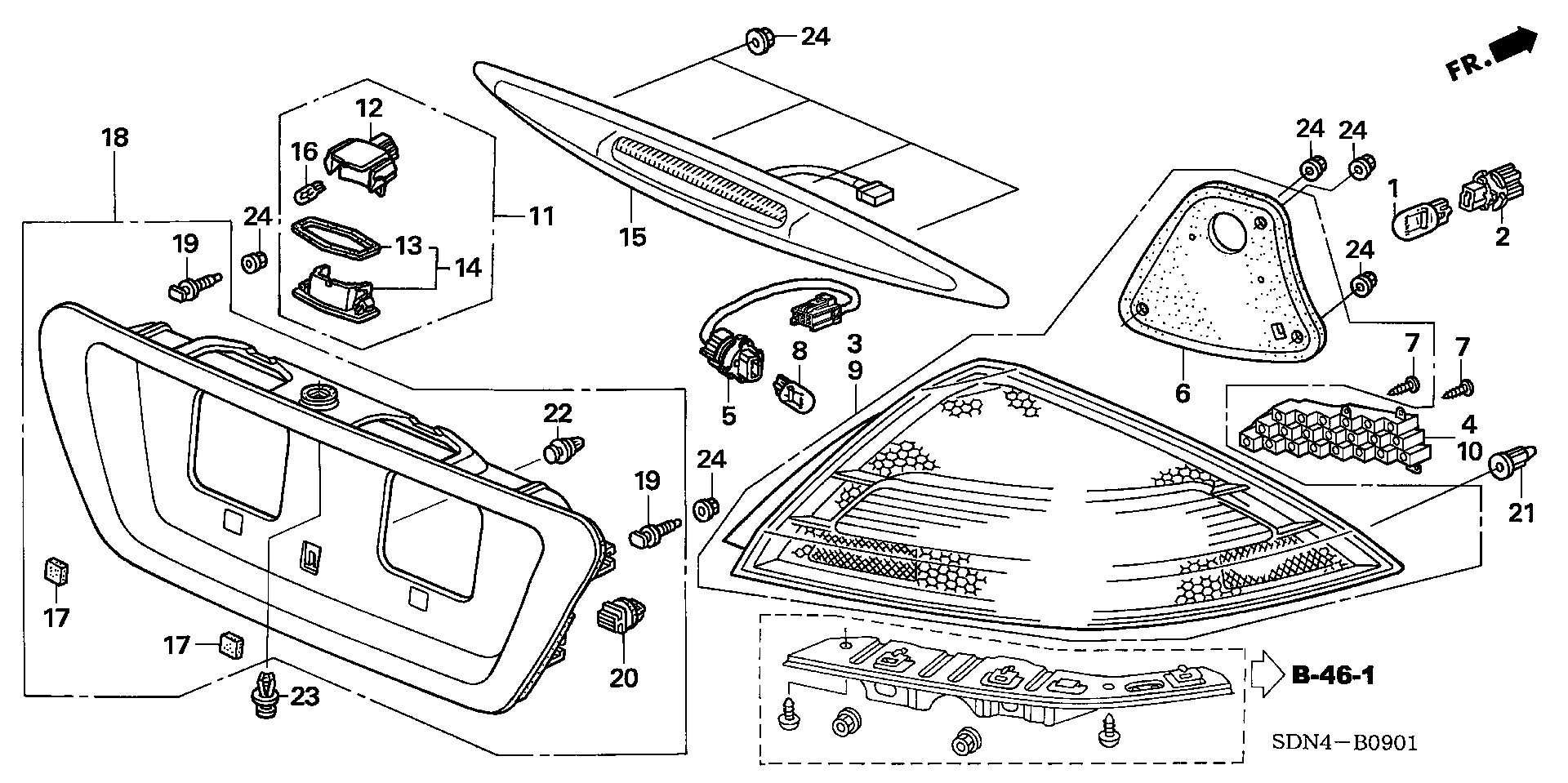 Diagram TAILLIGHT ('06) for your Honda Accord Coupe  