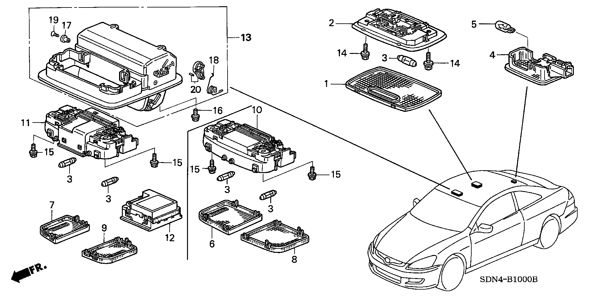 Diagram INTERIOR LIGHT for your Honda Accord Coupe  