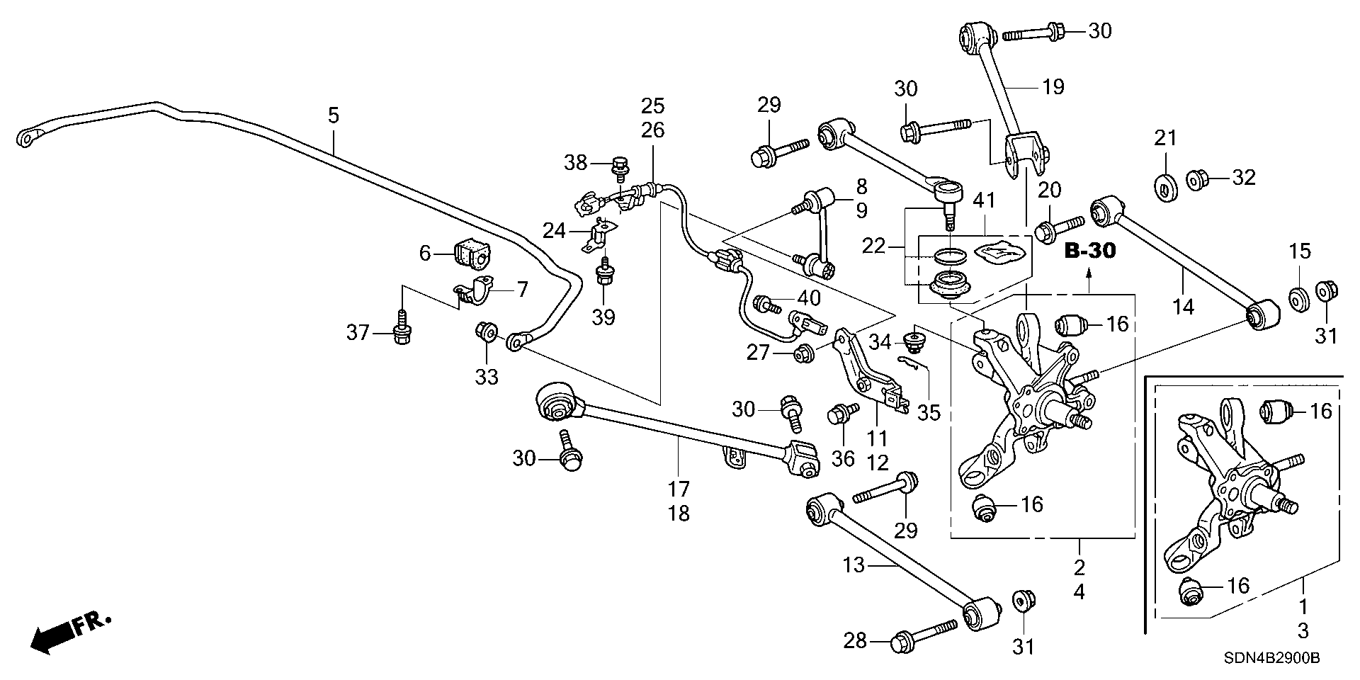 Diagram REAR LOWER ARM for your 2023 Honda Accord   