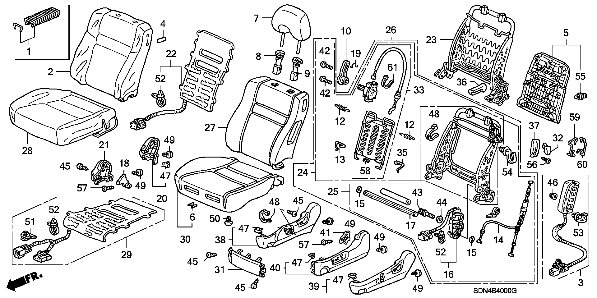 Honda Accord Coupe Spring. Front, Seat, Side, Body, Driver - 81214-sda 