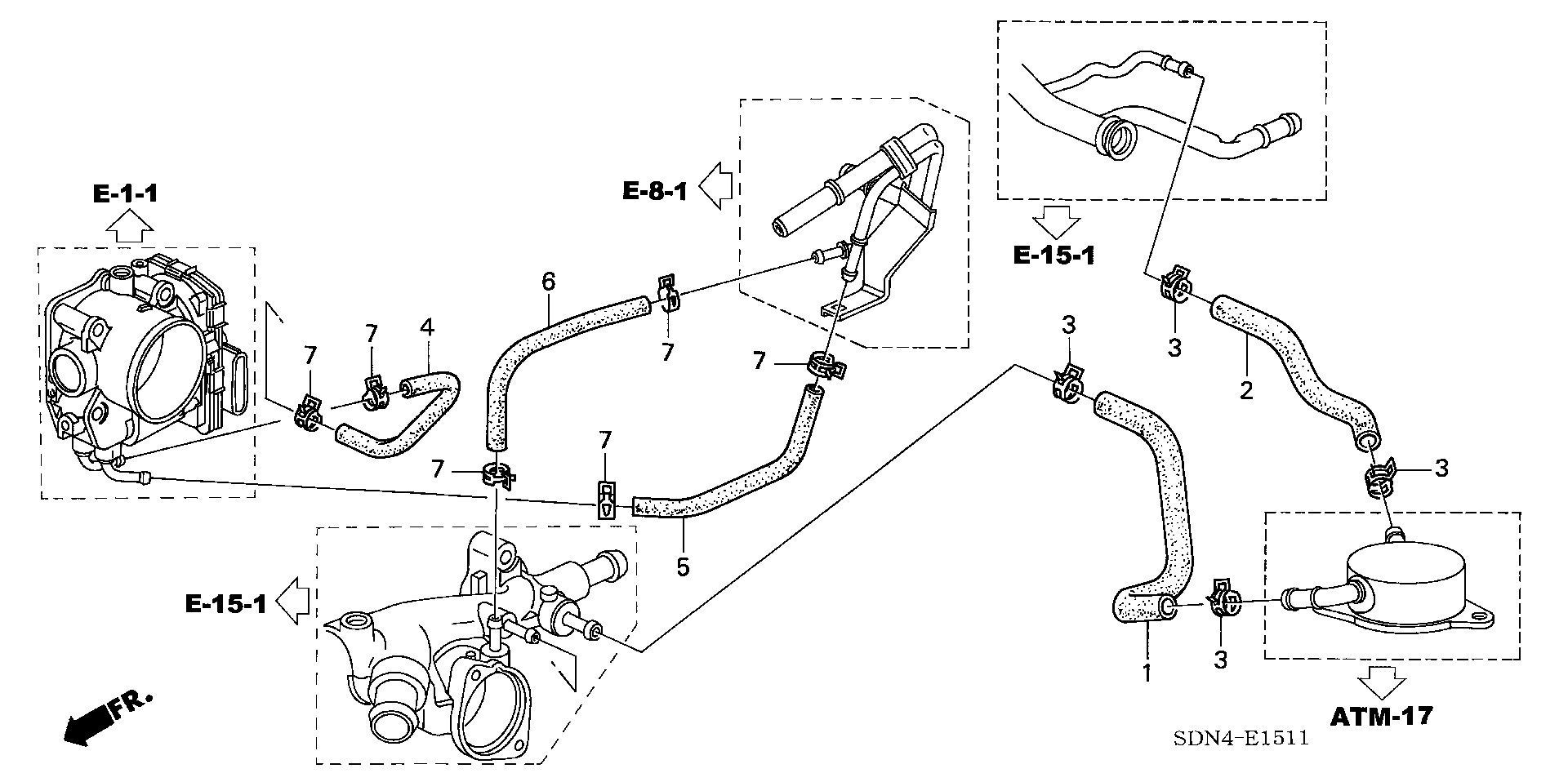 Full size assembly image of WATER HOSE (V6) (1/1)