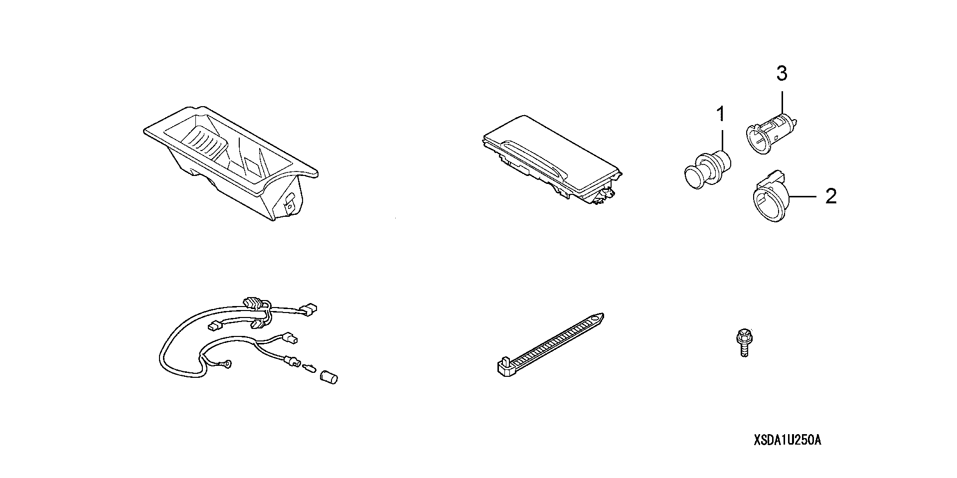 Diagram ASHTRAY WITH LIGHTER (BIRDSEYE LOOK) for your Honda