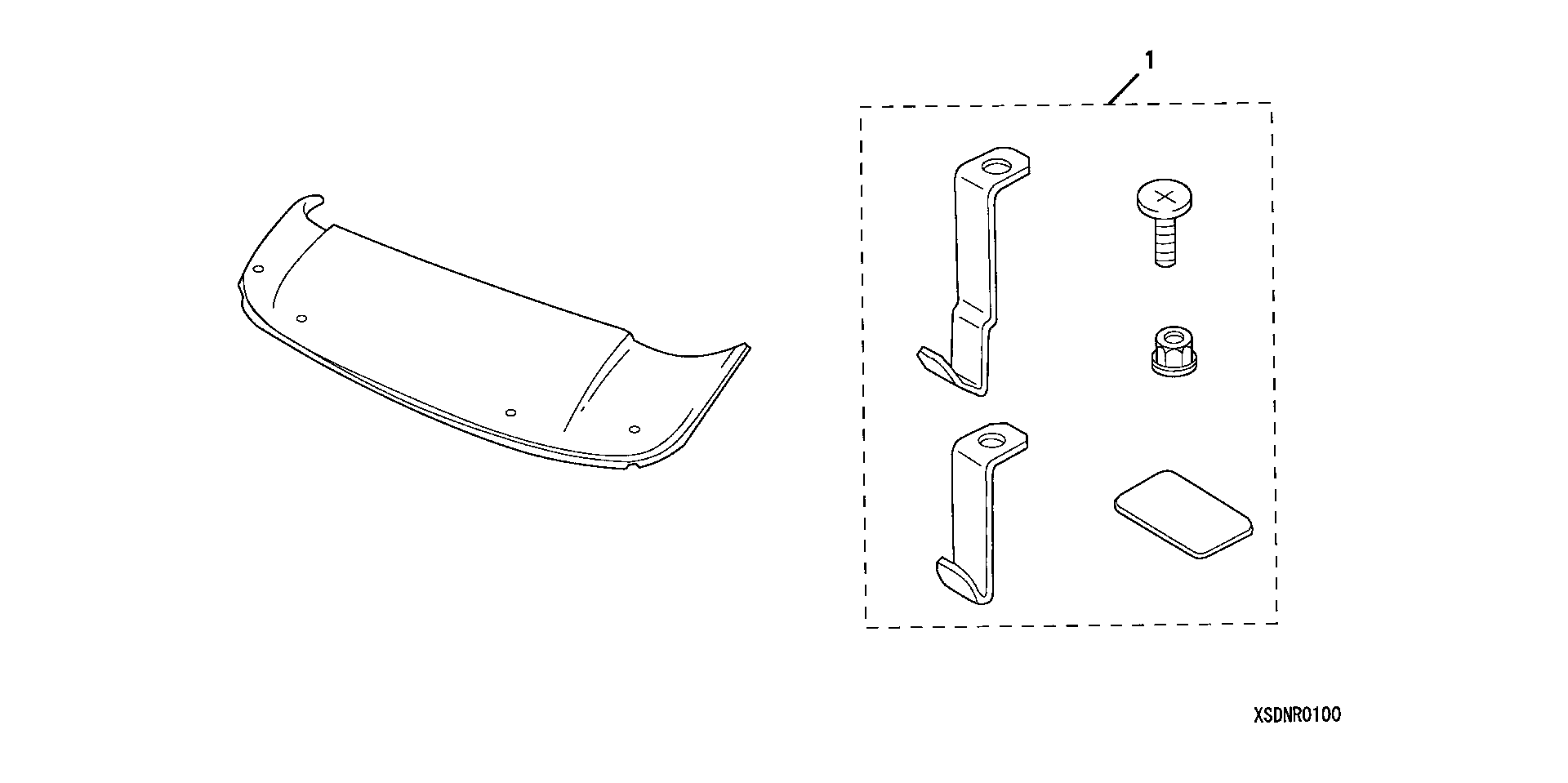 Full size assembly image of MOONROOF VISOR (1/1)