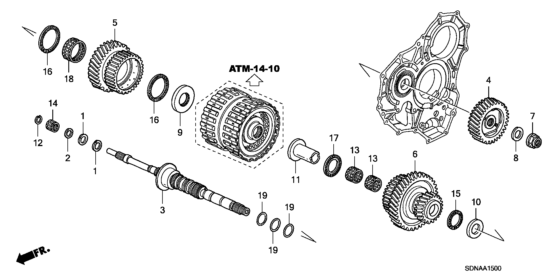 Diagram MAINSHAFT (V6) for your Honda Accord Coupe  