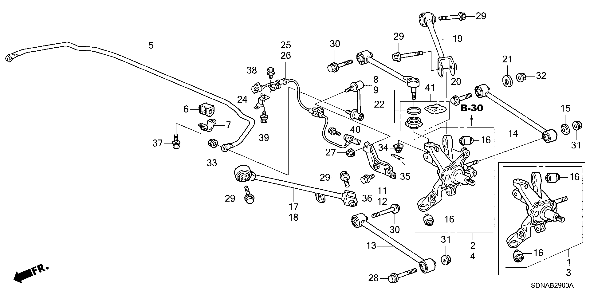 Diagram REAR LOWER ARM for your 2023 Honda Accord   