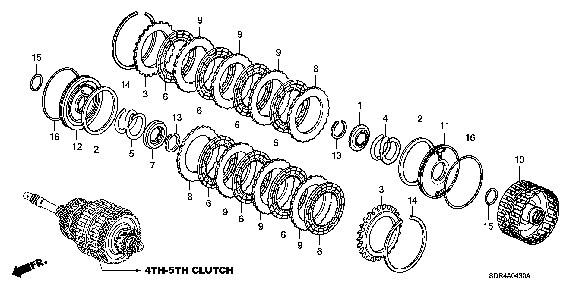 Diagram CLUTCH (4TH-5TH) for your 2006 Honda Accord Hybrid NAVIGATION 