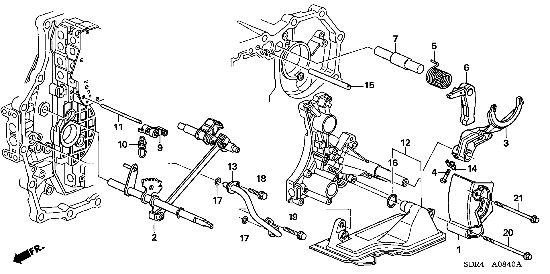 Diagram SHIFT FORK for your Honda