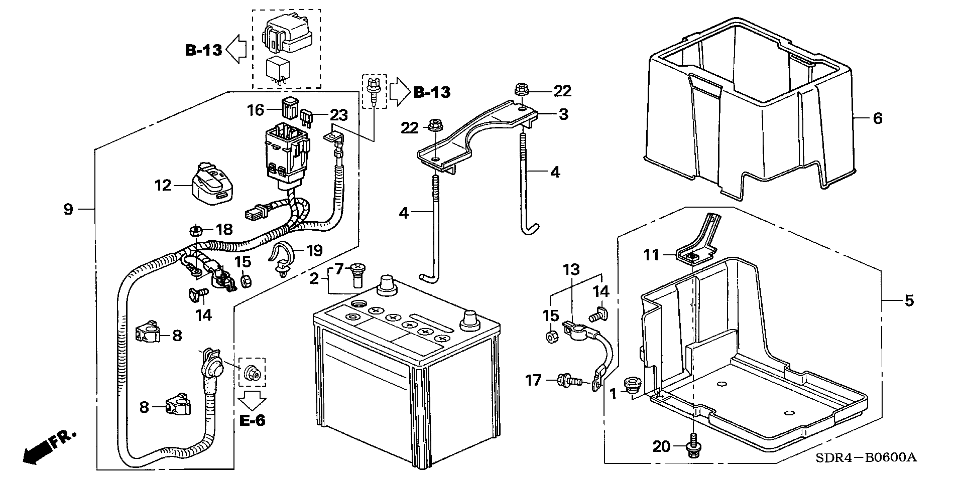 Diagram BATTERY for your 2007 Honda Accord Hybrid NAVIGATION 