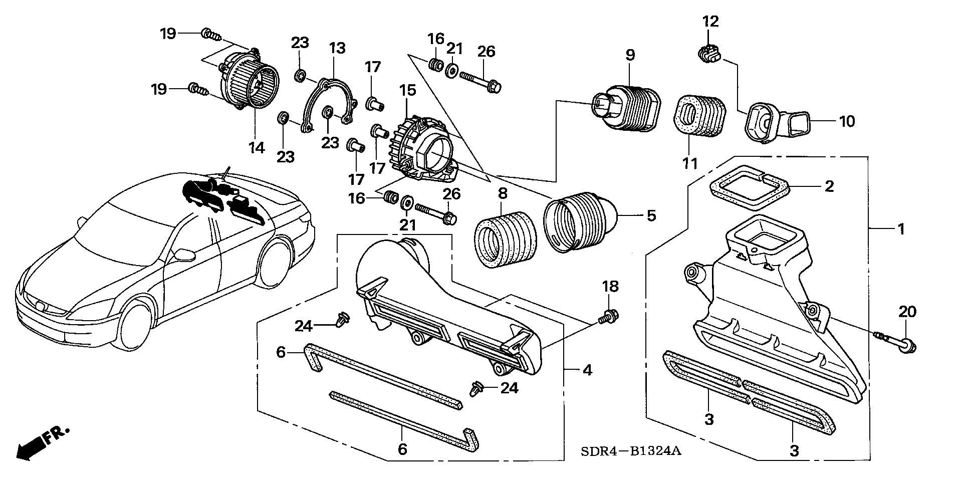 Diagram IMA PDU COOLING UNIT for your Honda Del Sol  