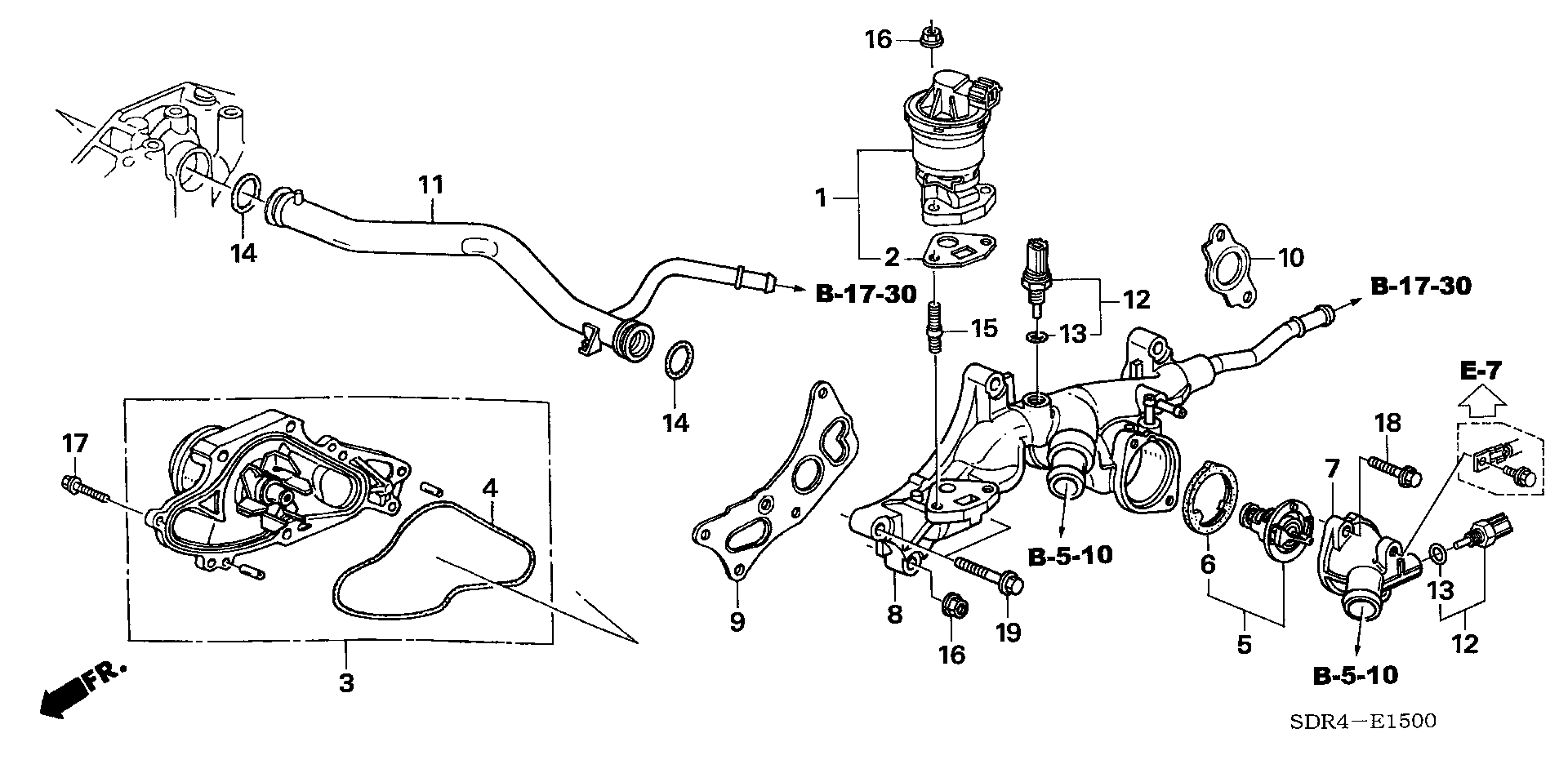 Diagram WATER PUMP for your 2007 Honda Accord Hybrid NAVIGATION 