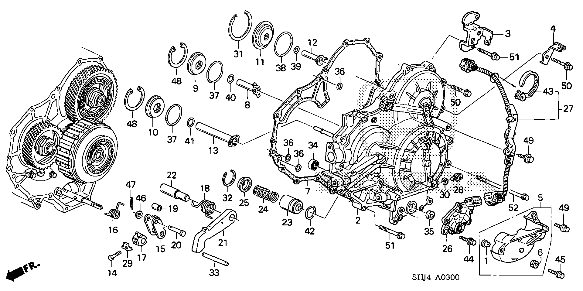 Diagram LEFT SIDE COVER (-'06) for your 2006 Honda Odyssey 3.5L VTEC V6 AT EX 