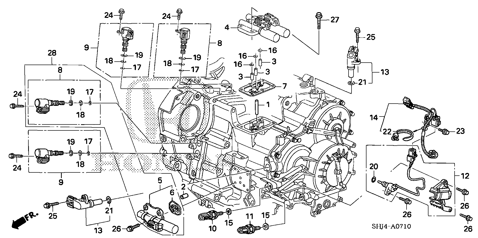 Diagram SENSOR@SOLENOID (-'06) for your 2006 Honda Odyssey 3.5L VTEC V6 AT EX 