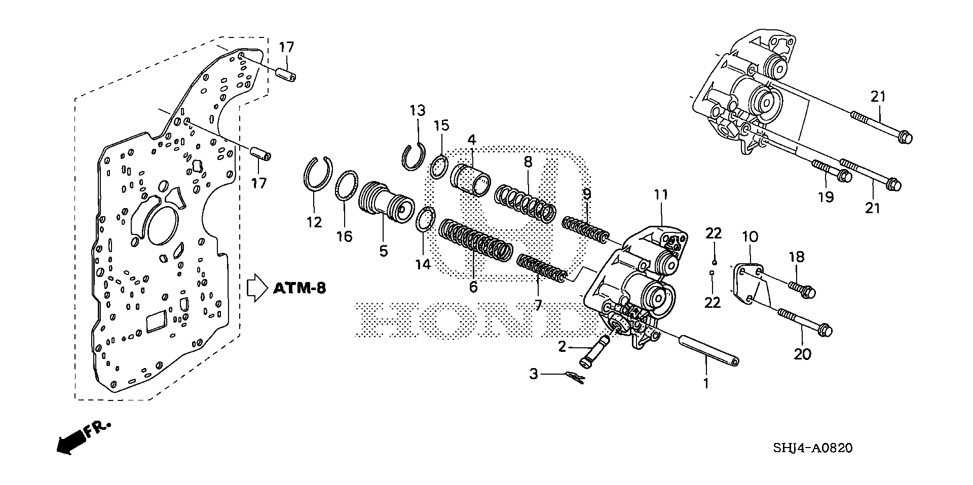 Diagram ACCUMULATOR BODY (-'06) for your 2006 Honda Odyssey 3.5L VTEC V6 AT EX 