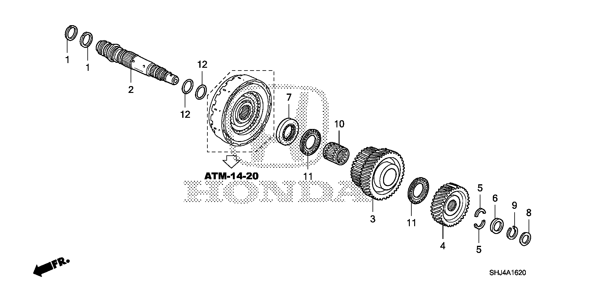 Diagram THIRD SHAFT ('07-) for your 2007 Honda Odyssey 3.5L VTEC V6 AT EX 