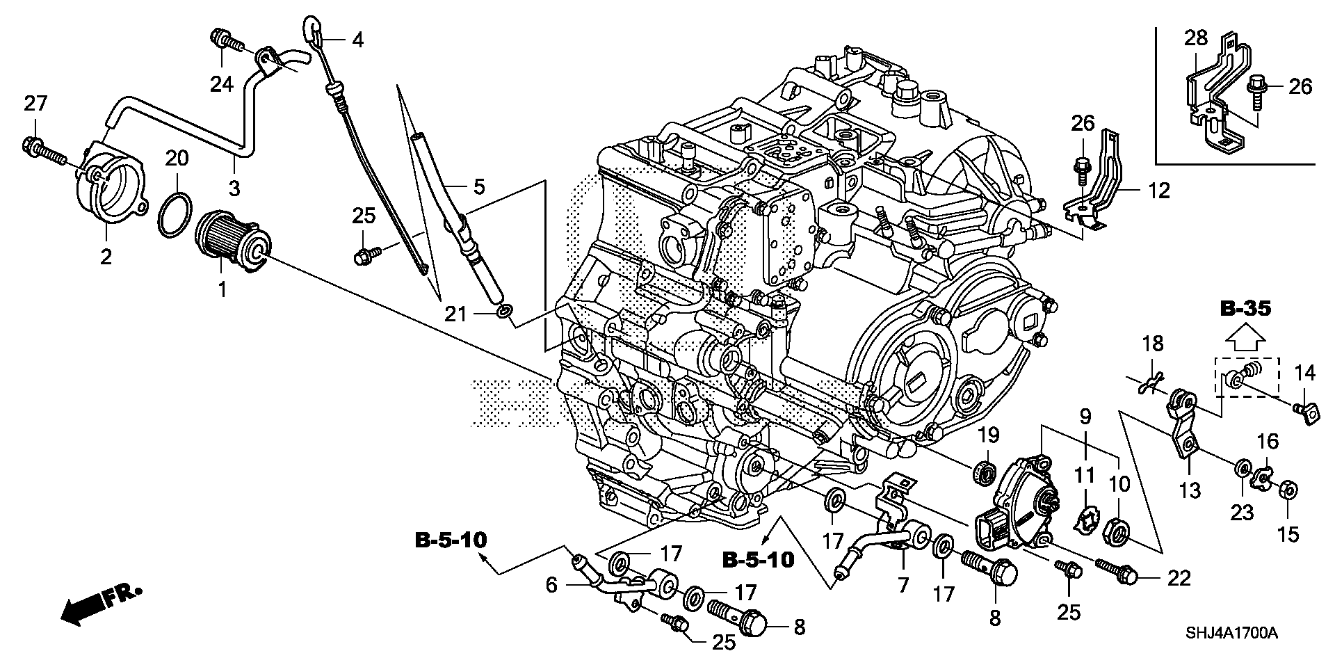 Diagram ATF PIPE ('07-) for your Honda