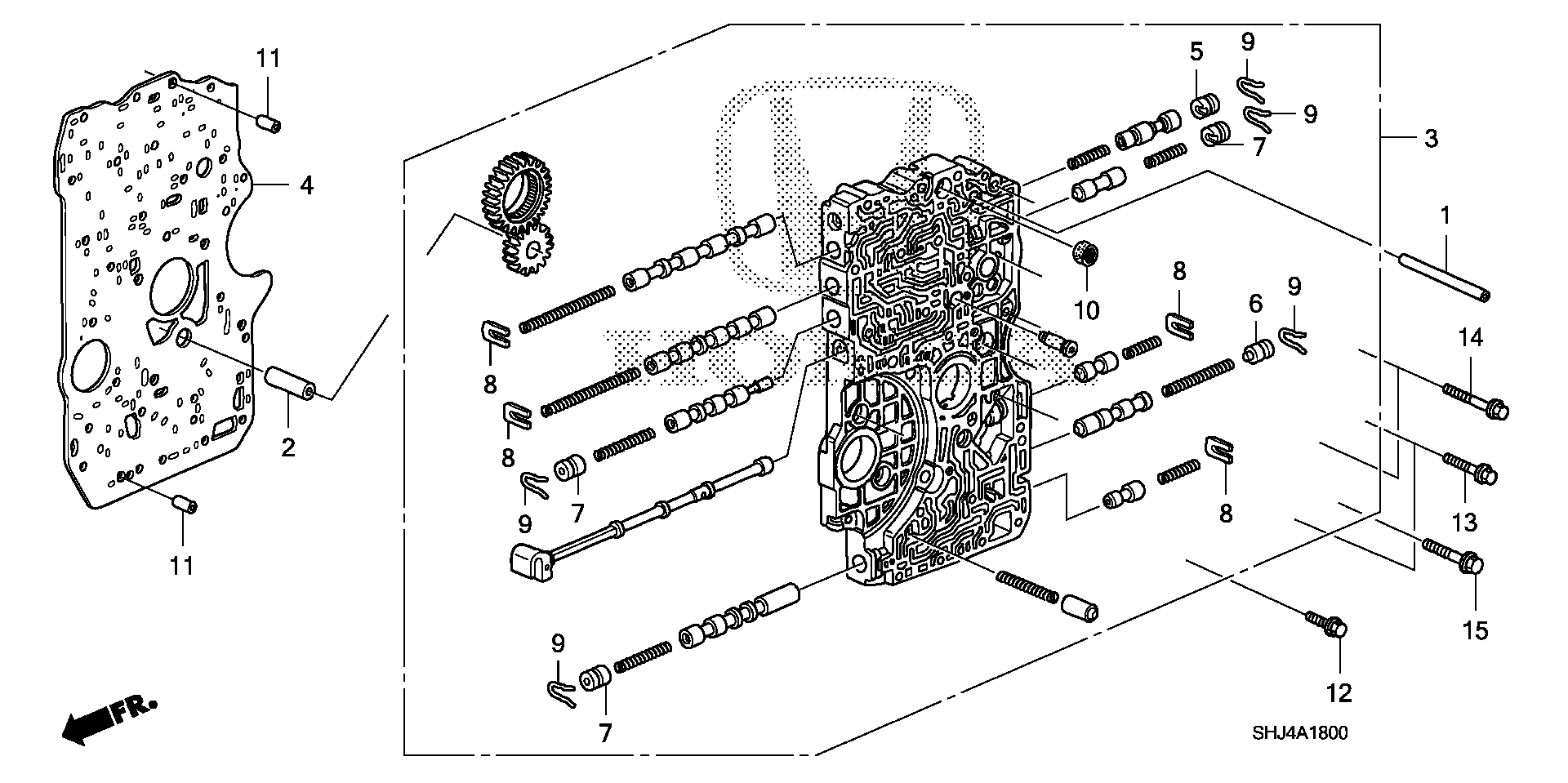 Diagram MAIN VALVE BODY ('07-) for your 2006 Honda Odyssey 3.5L VTEC V6 AT EX 