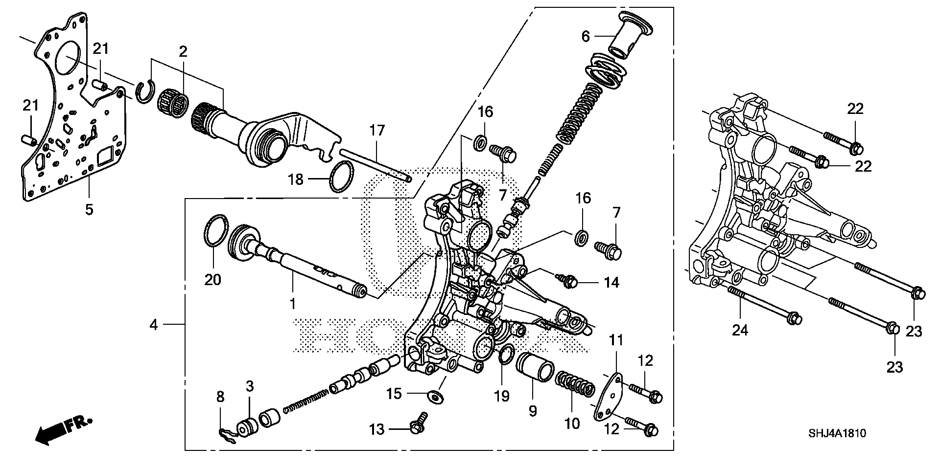 Diagram REGULATOR BODY ('07-) for your 2006 Honda Odyssey 3.5L VTEC V6 AT EX 