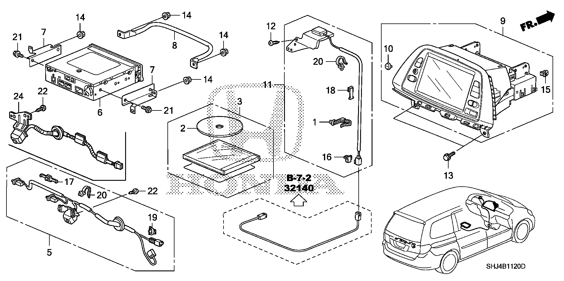 Diagram NAVIGATION SYSTEM for your Honda Odyssey  