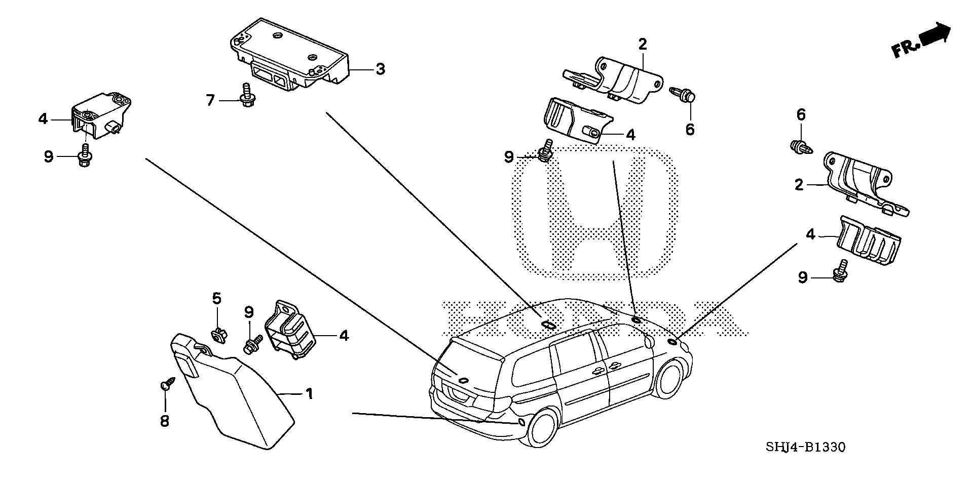 Diagram TPMS UNIT for your 2008 Honda Odyssey 3.5L VTEC V6 AT LX 