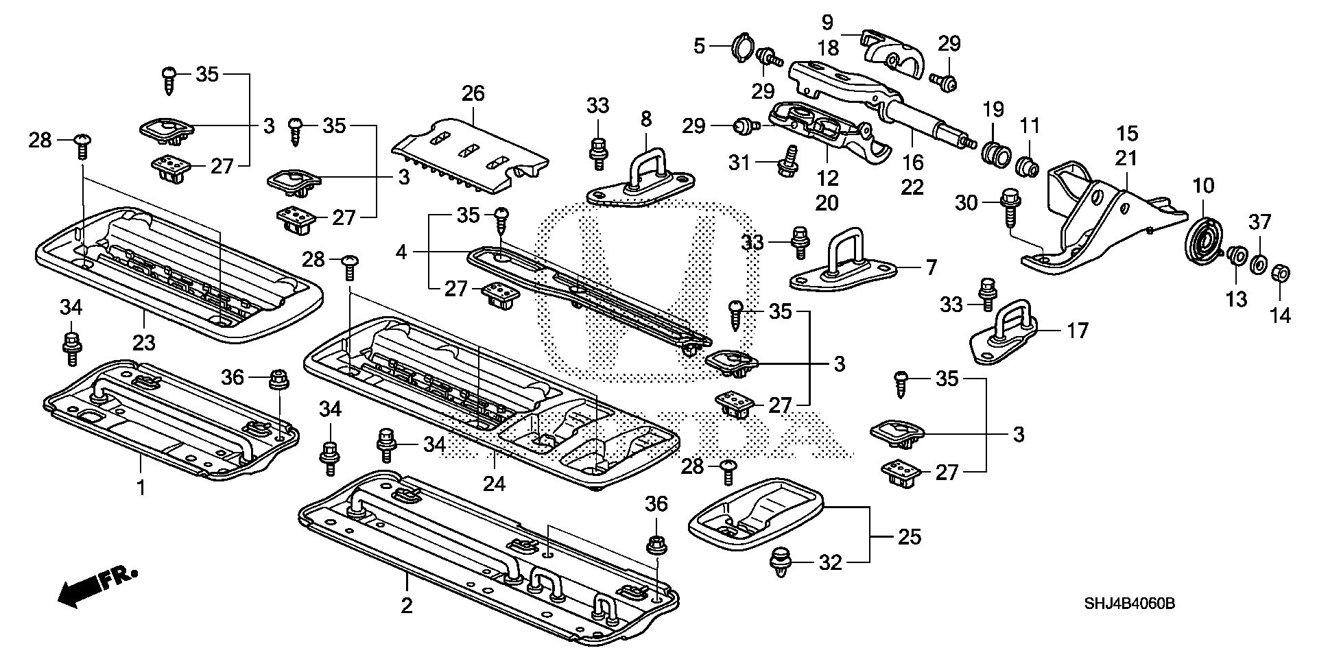 Diagram MIDDLE SEAT STRIKERS for your 1980 Honda Civic Hatchback   