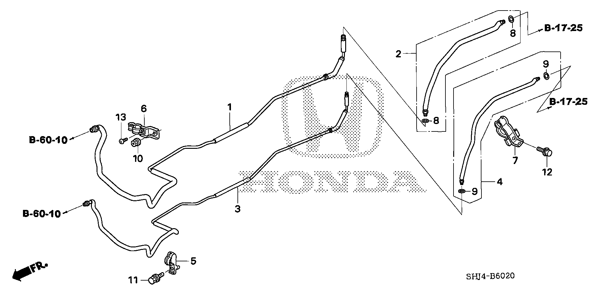 Diagram REAR HOSE@REAR PIPE for your 1991 Honda Civic Hatchback   