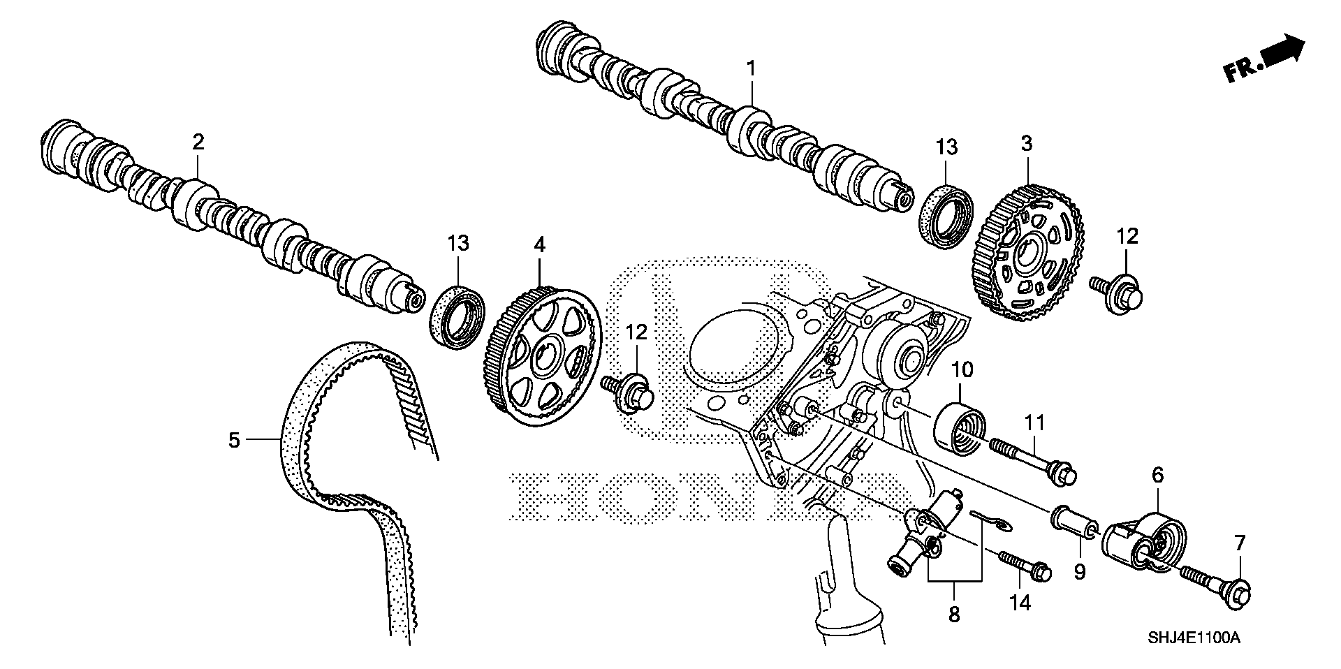 Diagram CAMSHAFT@TIMING BELT for your Honda Odyssey  