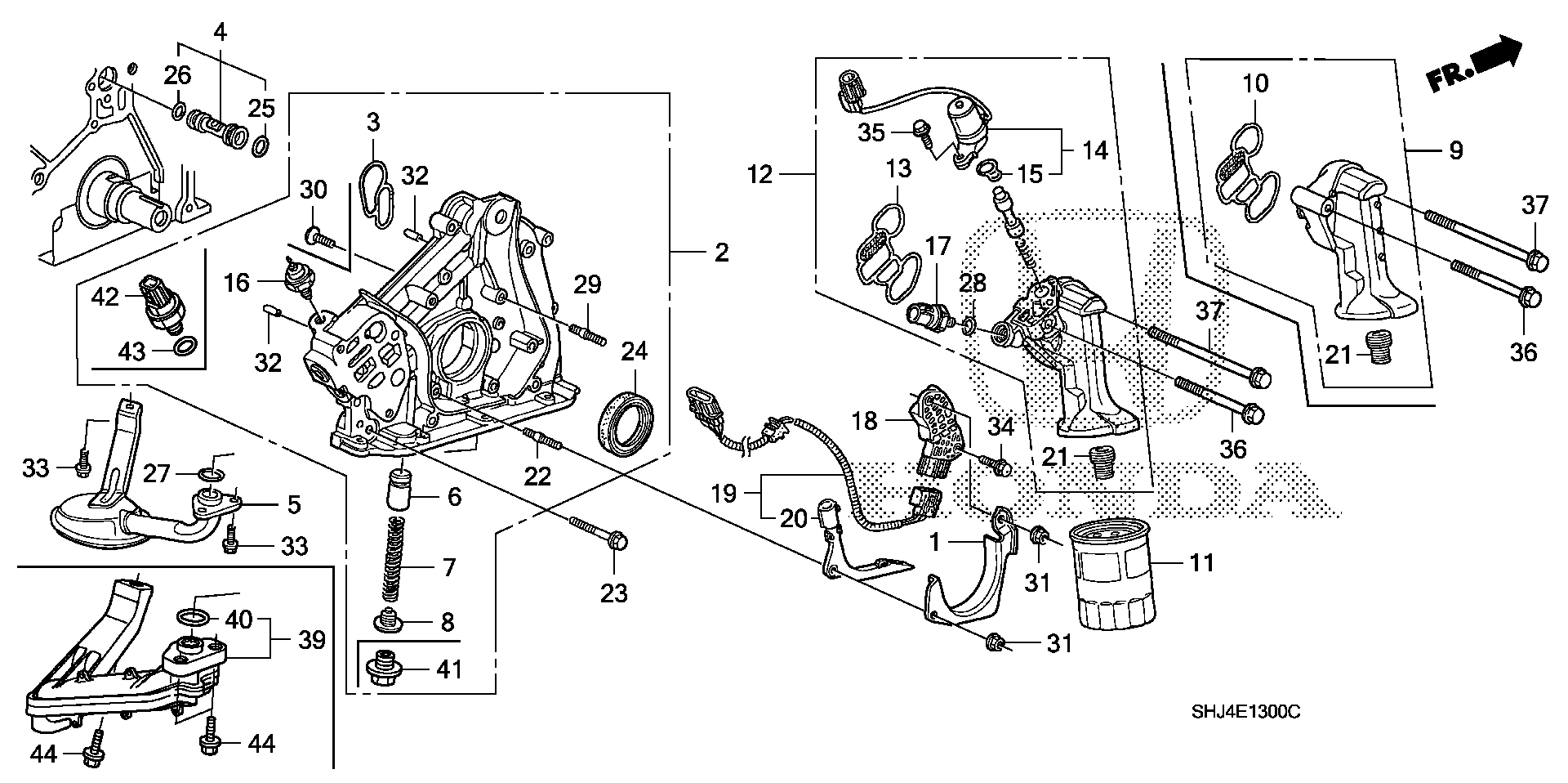 Diagram OIL PUMP for your 2006 Honda Odyssey 3.5L VTEC V6 AT EX 