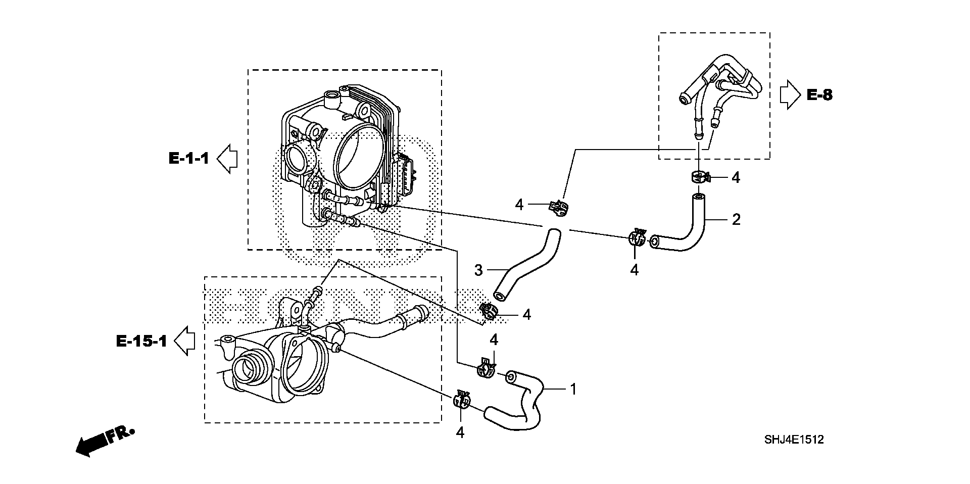 Full size assembly image of WATER HOSE (3) (1/1)
