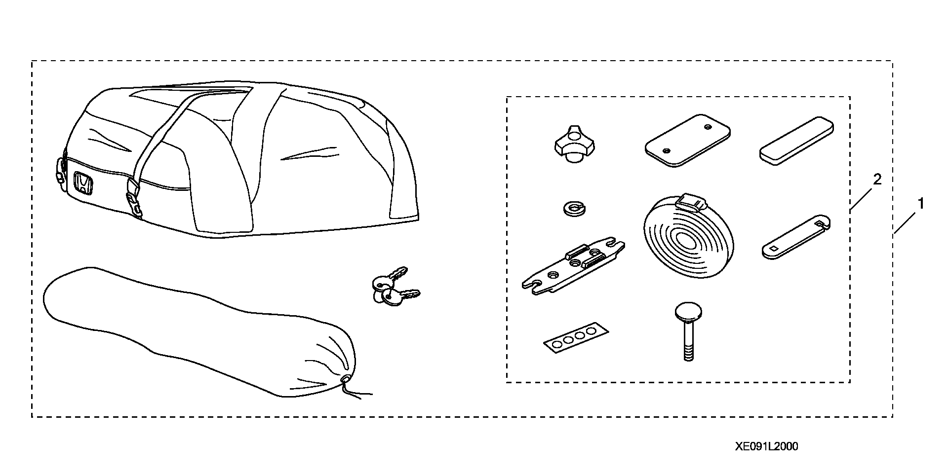 Full size assembly image of ROOF RACK SOFT TOP BOX (1/1)