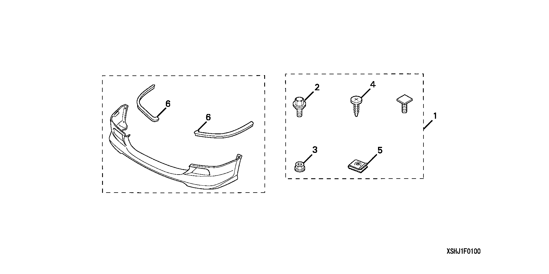 Diagram FRONT UNDERBODY SPOILERS for your Honda S2000  