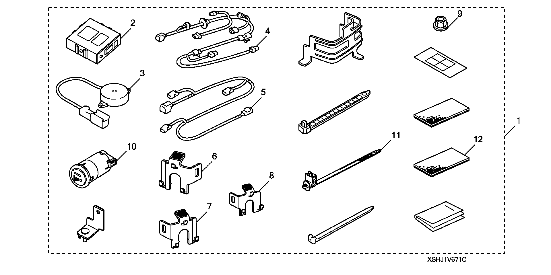 Full size assembly image of BACK-UP SENSOR (3) (ATTACHMENT) (1/1)