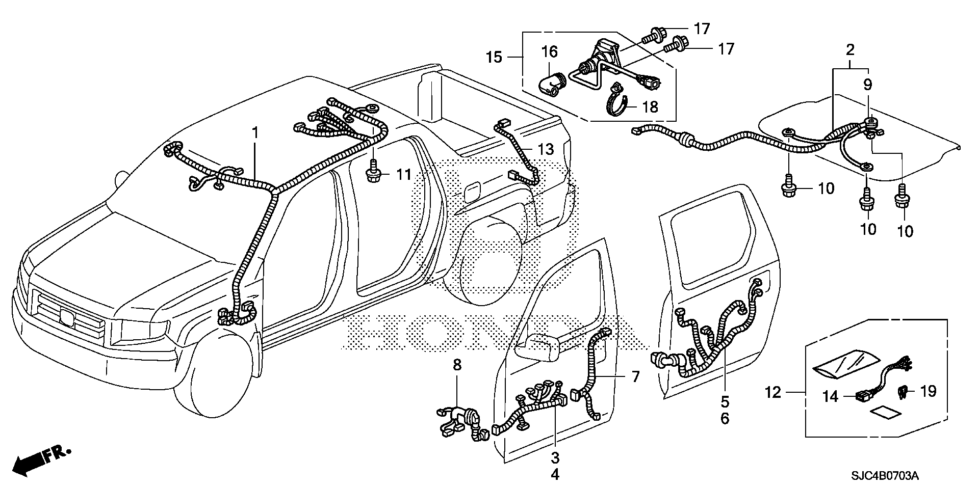 Diagram WIRE HARNESS (4) for your Honda