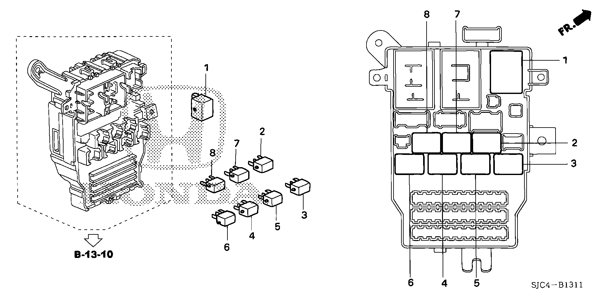 Diagram CONTROL UNIT (CABIN) (2) for your Honda Ridgeline  