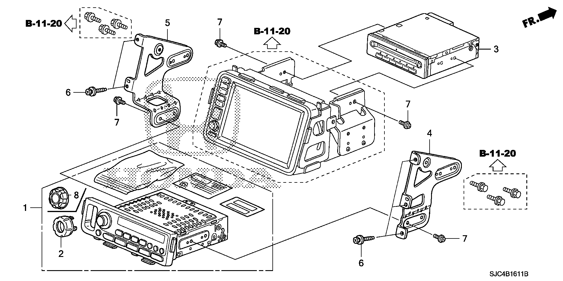 Full size assembly image of AUDIO UNIT (NAVIGATION) (1/1)