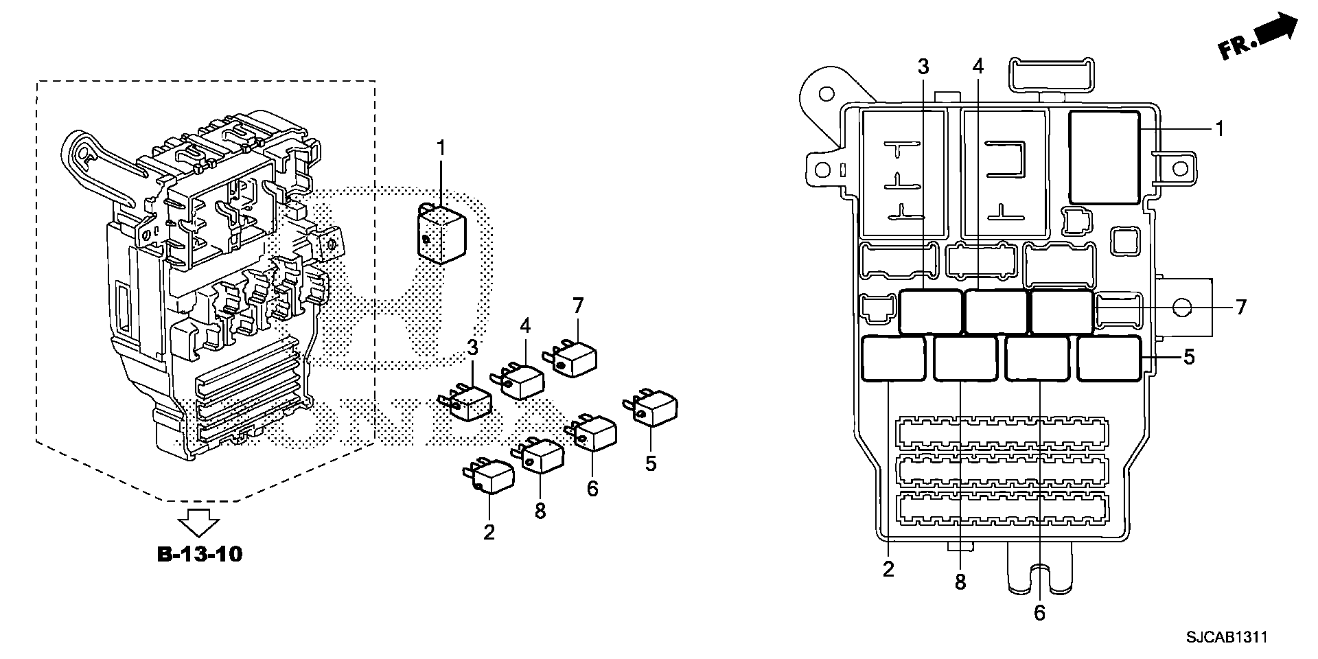 Diagram CONTROL UNIT (CABIN) (2) for your Honda Ridgeline  