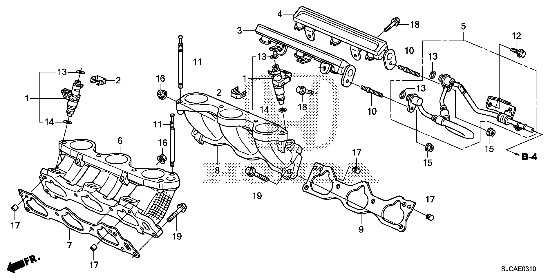 Diagram FUEL INJECTOR for your 2005 Honda Pilot   