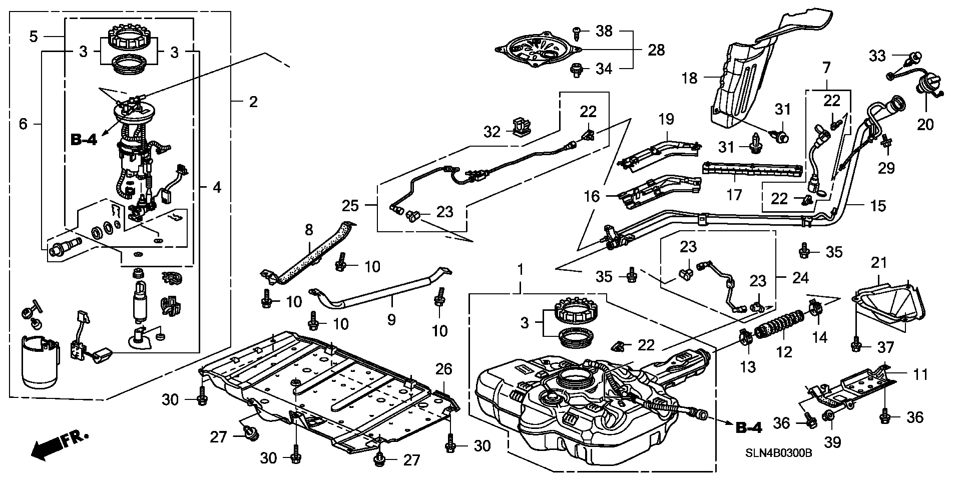 Diagram FUEL TANK for your Honda Fit  