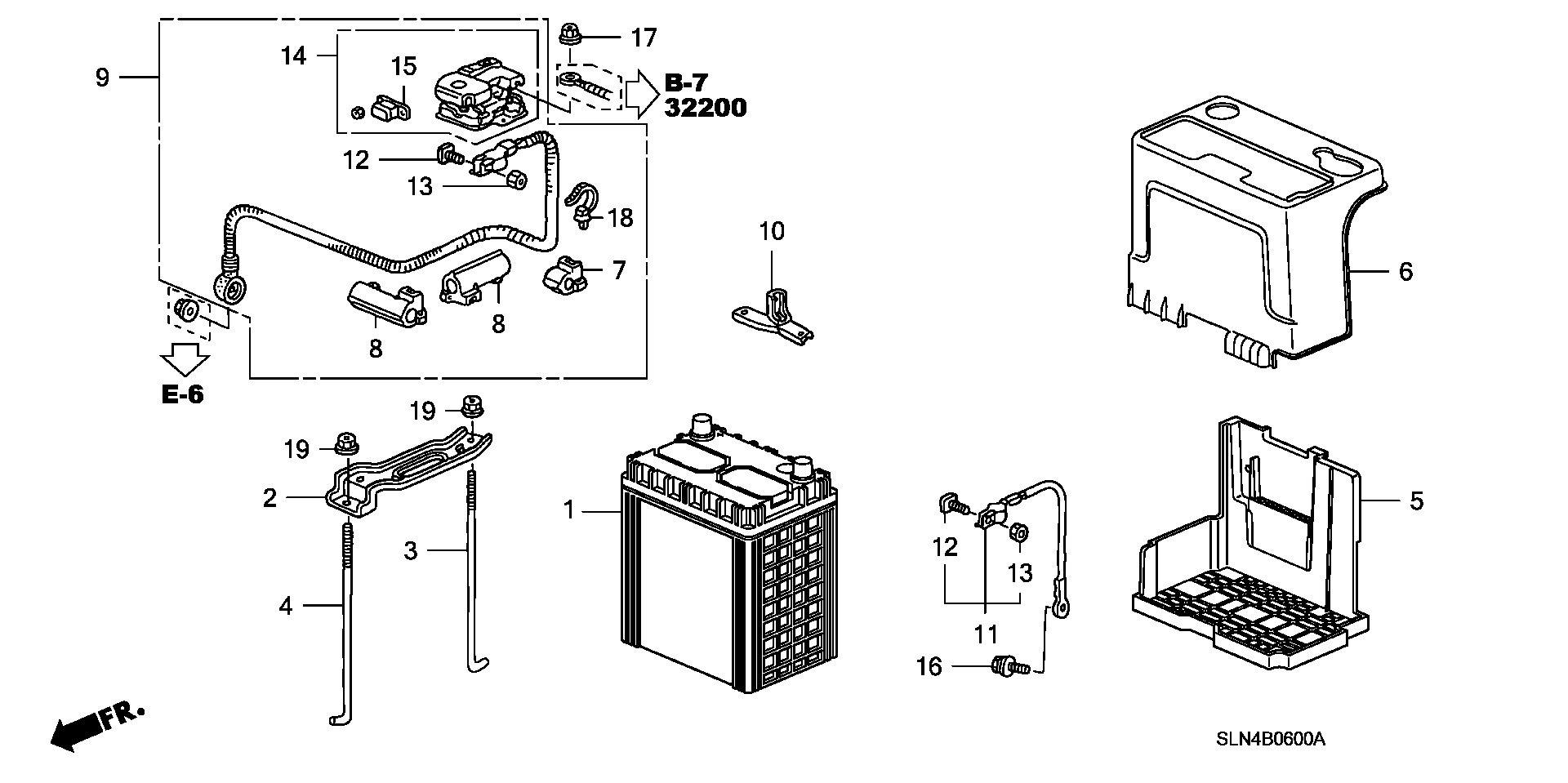 Diagram BATTERY for your 2007 Honda Fit   