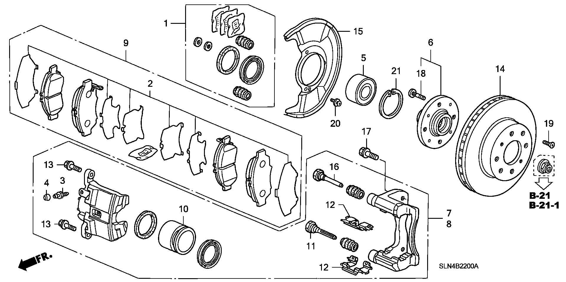 Diagram FRONT BRAKE for your 2007 Honda Fit 1.5L VTEC AT S 