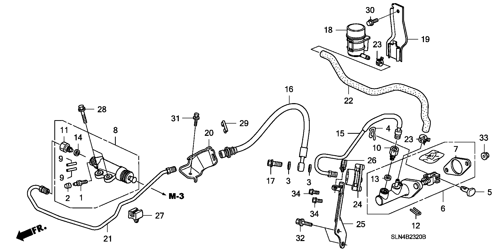 Diagram CLUTCH MASTER CYLINDER for your Honda Fit  