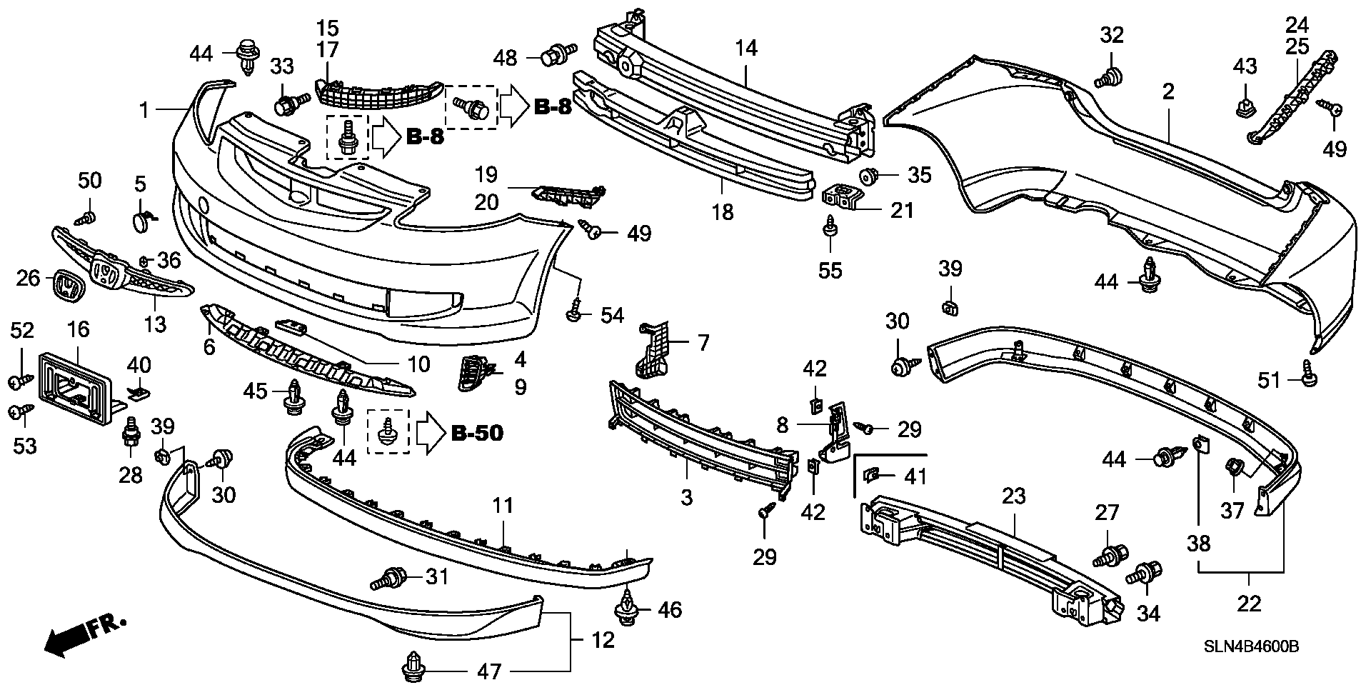 Diagram BUMPER for your Honda Fit  