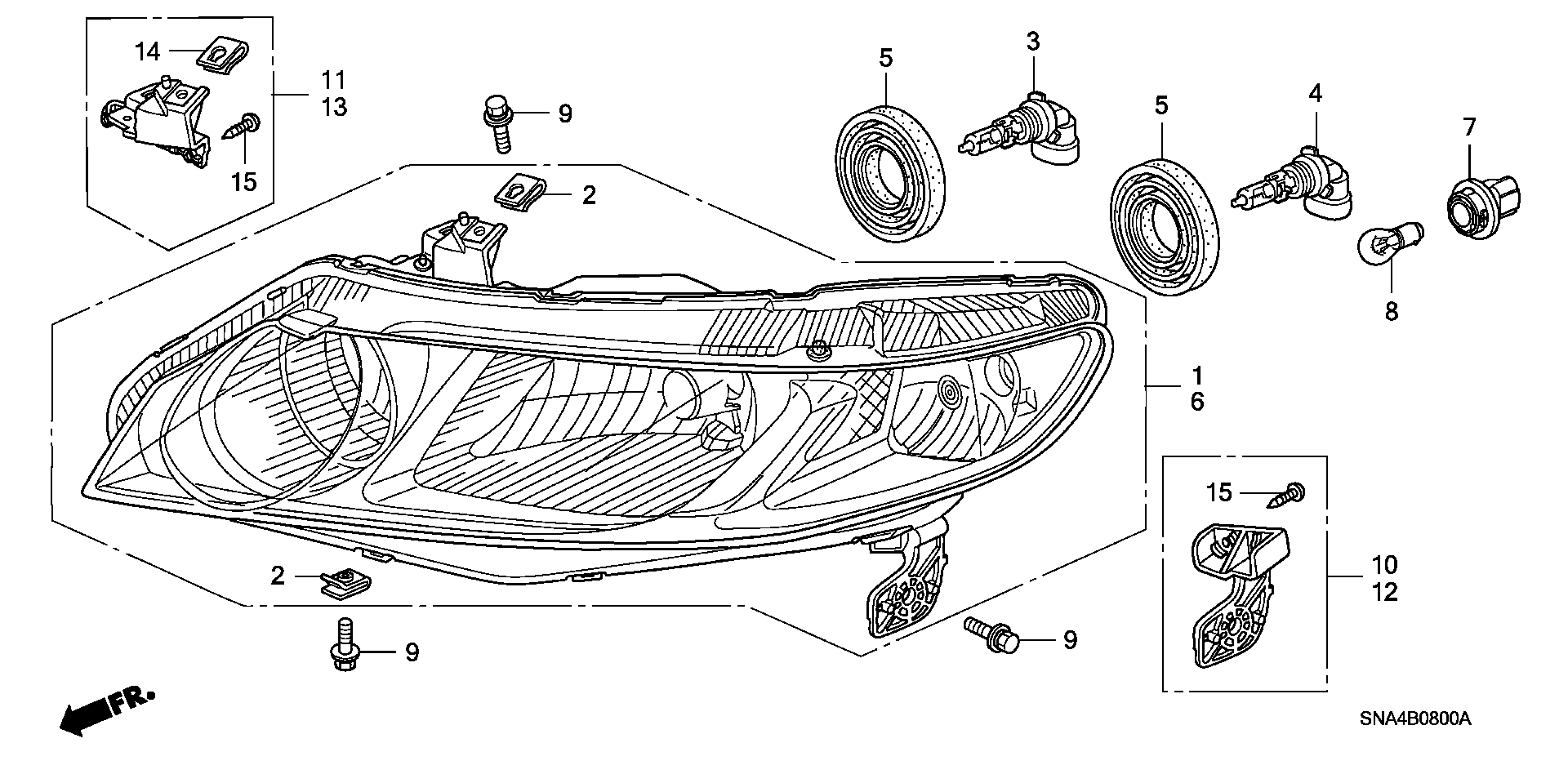 Diagram HEADLIGHT for your 2024 Honda Pilot   