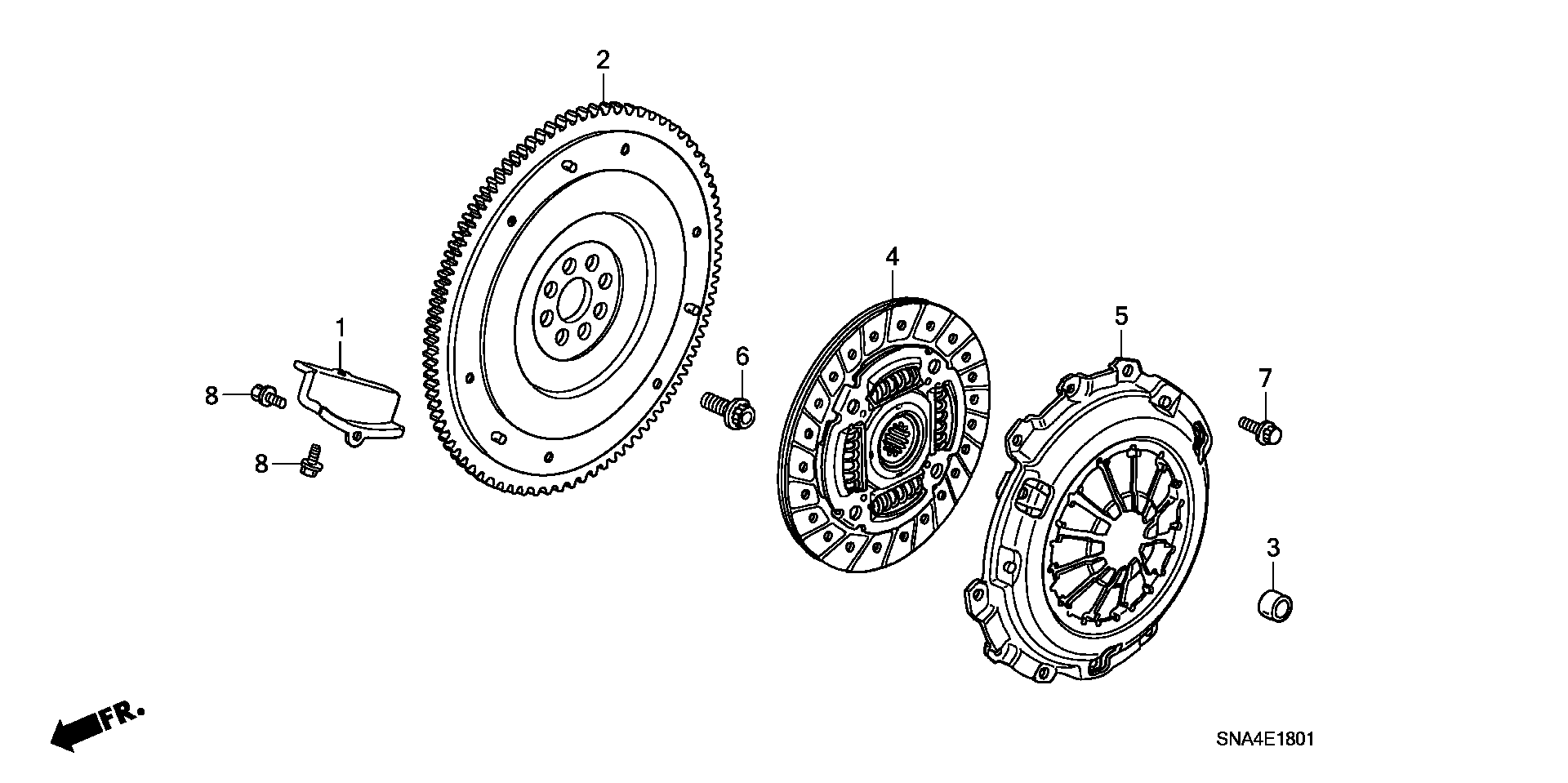 Diagram CLUTCH (2.0L) for your Honda Civic  