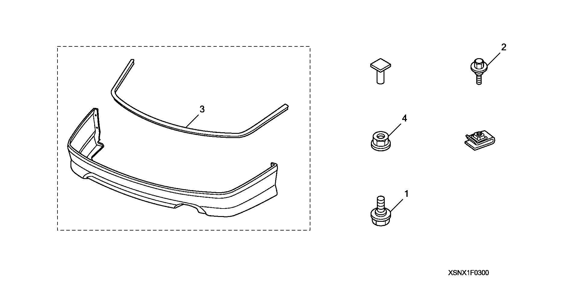 Diagram REAR UNDER SPOILER (2) for your Honda S2000  