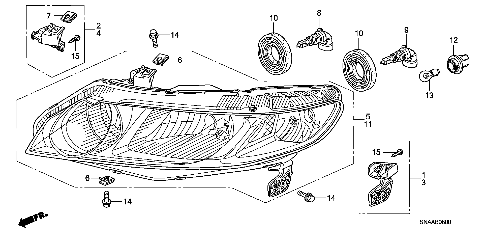 Diagram HEADLIGHT for your 2024 Honda Pilot   