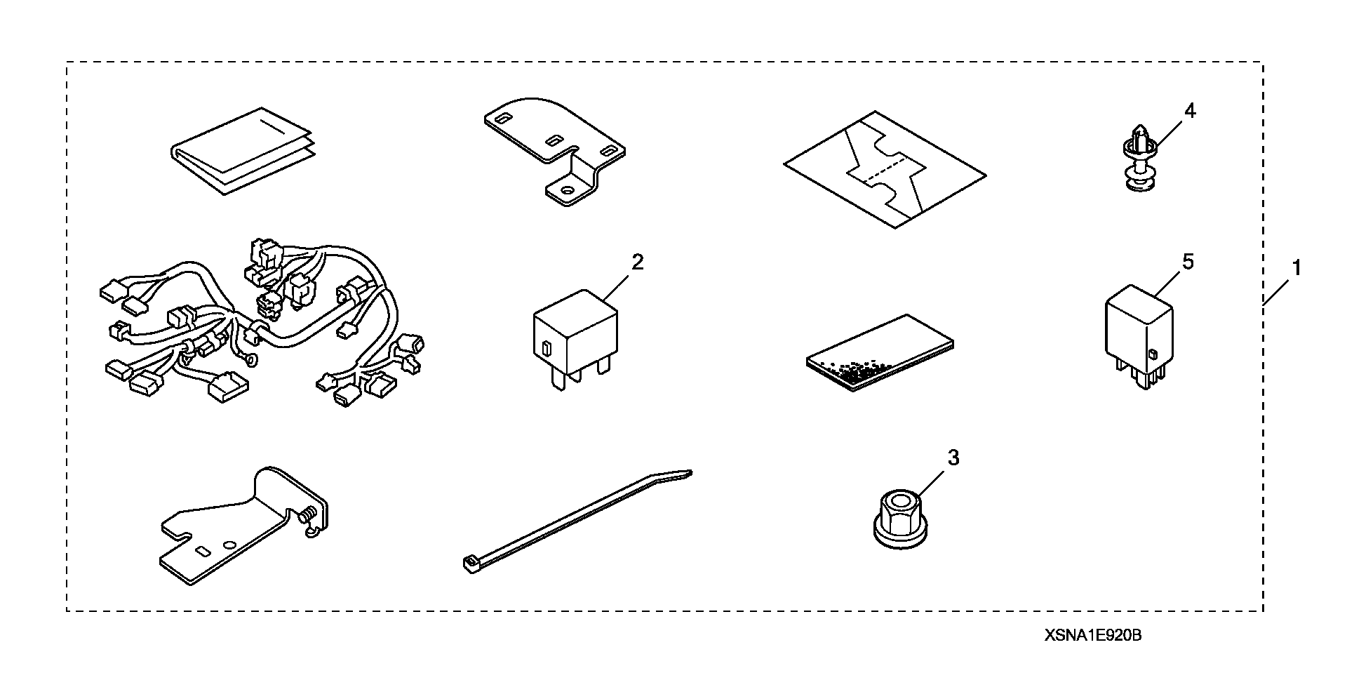 Diagram REMOTE ENGINE STARTER ATTACHMENT for your Honda