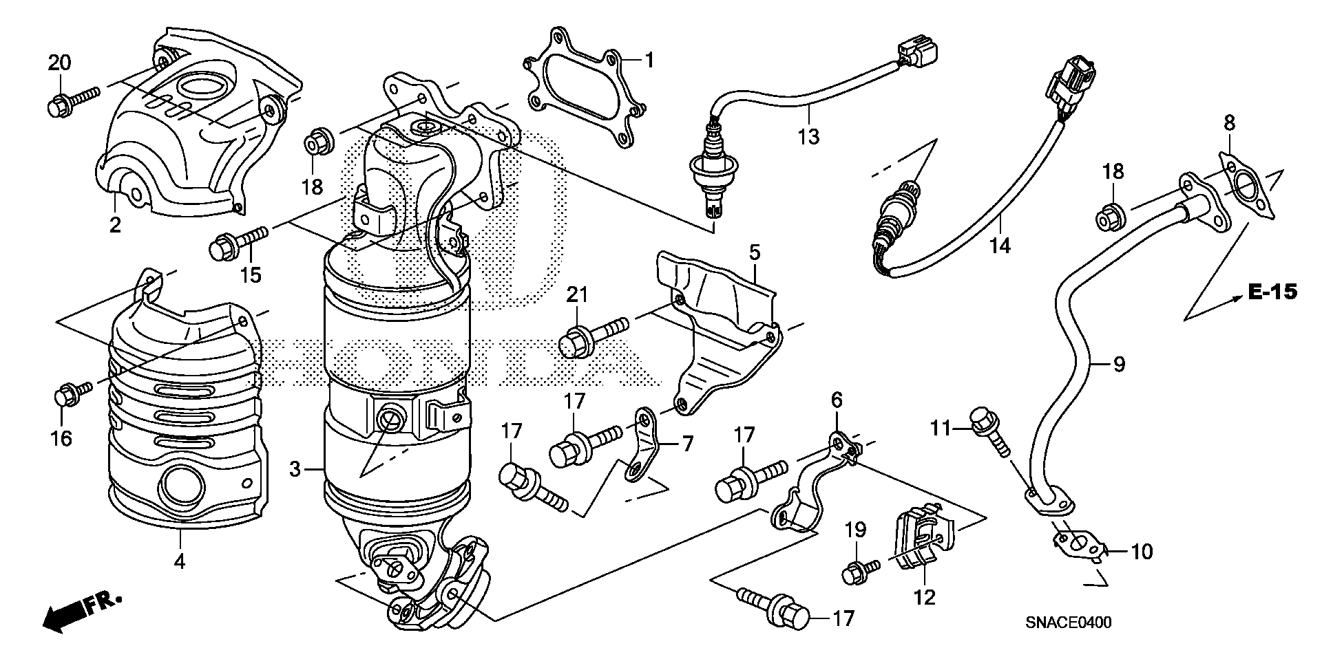 Diagram CONVERTER (1.8L) for your 2008 Honda Civic  Si 