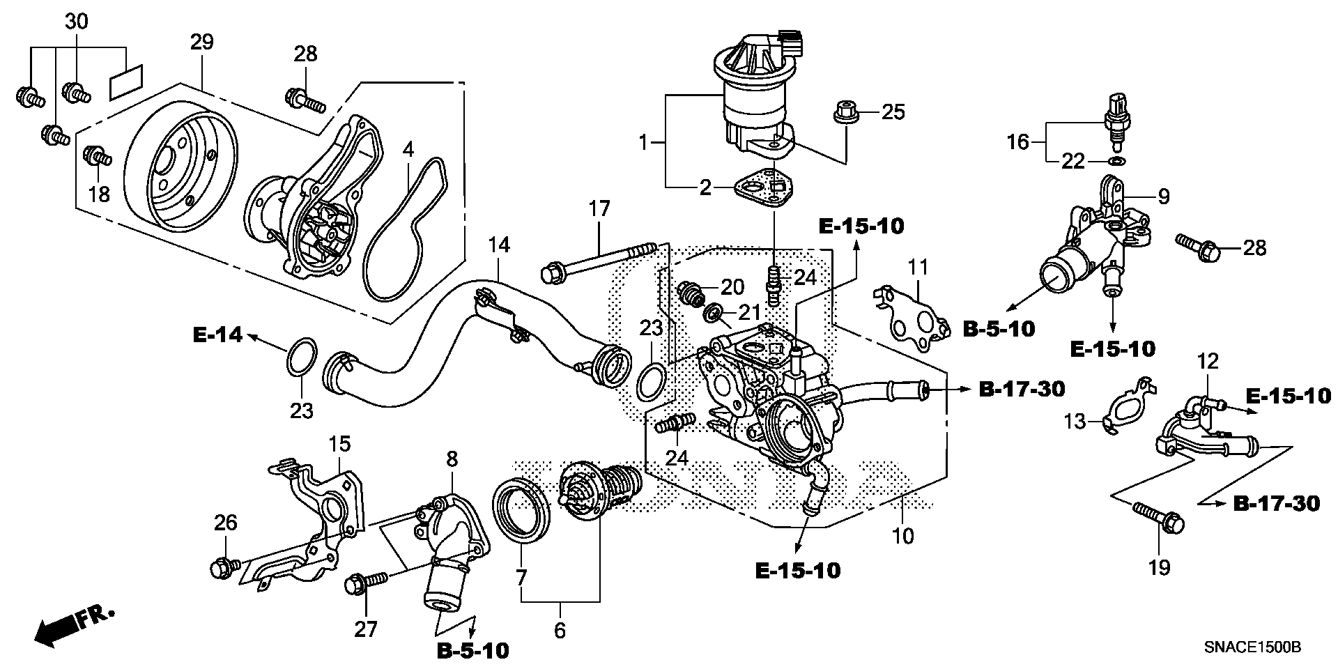 Diagram WATER PUMP (1.8L) for your 1980 Honda Civic Hatchback   