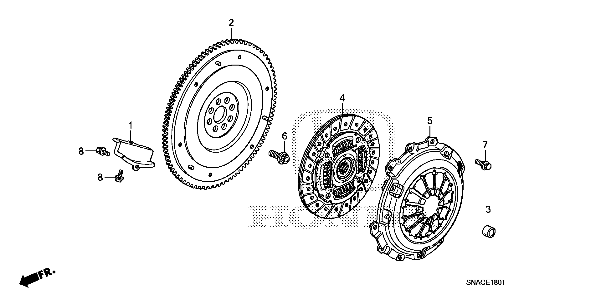 Diagram CLUTCH (2.0L) for your Honda Civic  